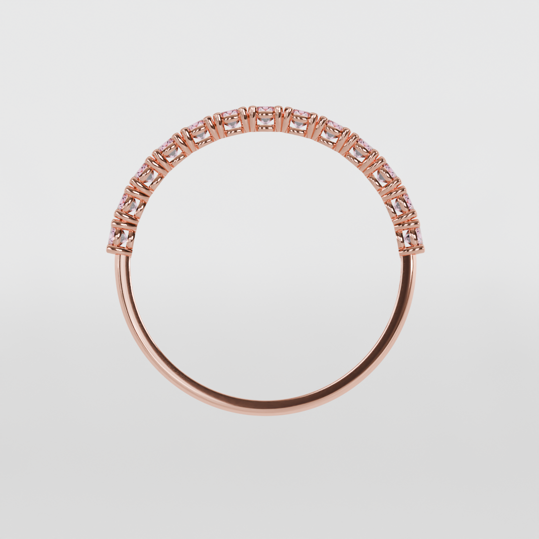 Media Churumbela Turmalina Rosa CLAW - Birthstone Octubre -2.0mm