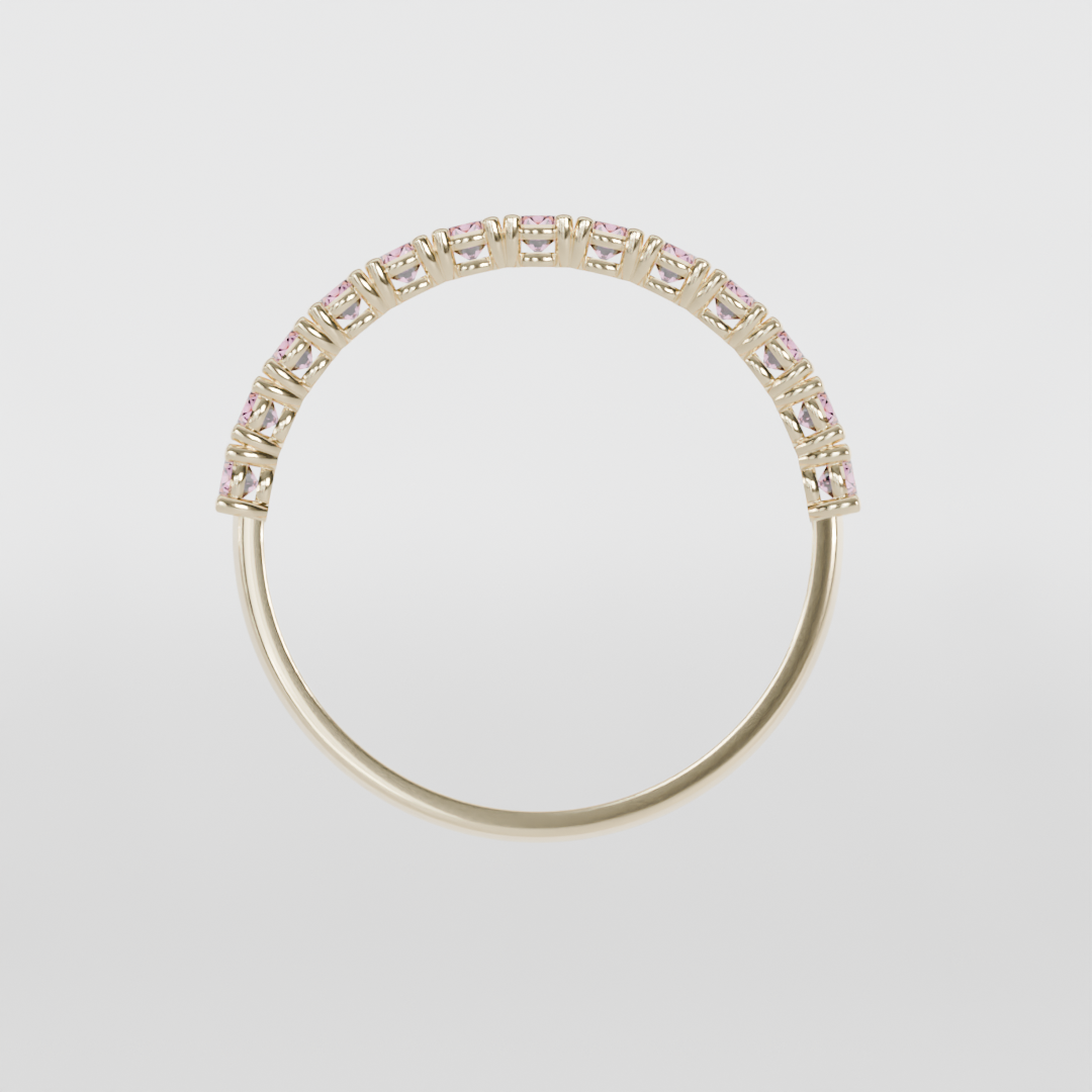 Media Churumbela Turmalina Rosa CLAW - Birthstone Octubre -2.0mm