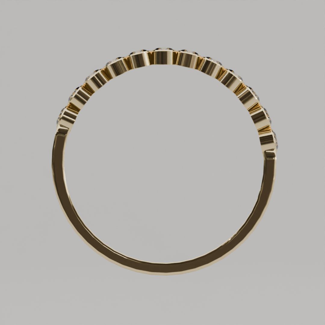Media Churumbela BEZEL de 2.0mm Diamante Labgrown - Abril - Churumbela de Oro (10k, 14k, 18k) y Moissanitas