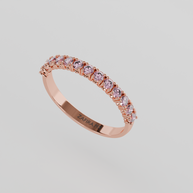 Media Churumbela Turmalina Rosa CLAW - Birthstone Octubre -2.0mm