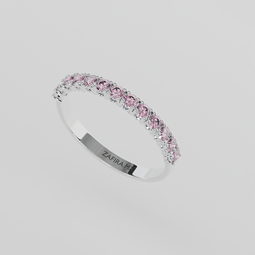 Media Churumbela Turmalina Rosa CLAW - Birthstone Octubre -2.0mm