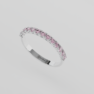 Media Churumbela Turmalina Rosa CLAW - Birthstone Octubre -2.0mm