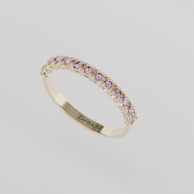 Media Churumbela Turmalina Rosa CLAW - Birthstone Octubre -2.0mm