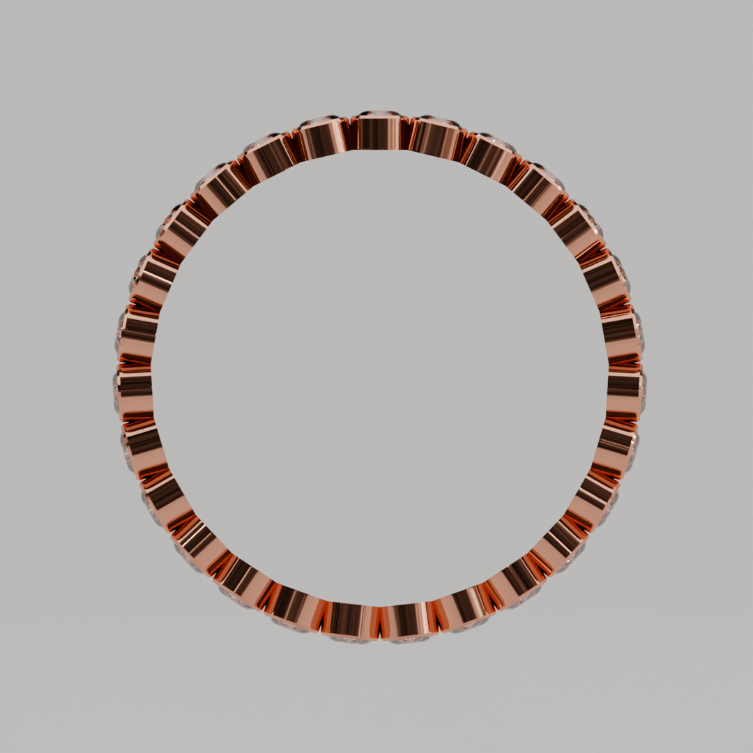 Churumbela Completa BEZEL de 2.0mm Moissanita - Abril - Churumbela de Oro (10k, 14k, 18k) y Moissanitas