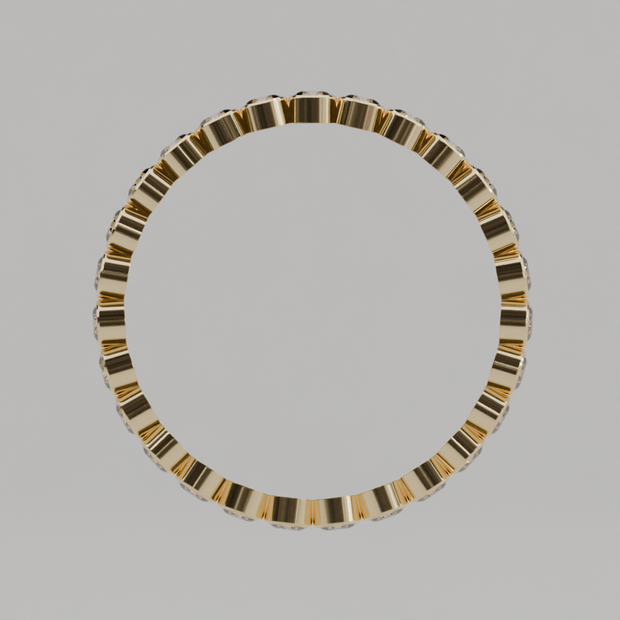Churumbela Completa BEZEL de 2.0mm Diamante Natural - Abril - Churumbela de Oro (10k, 14k, 18k) y Moissanitas