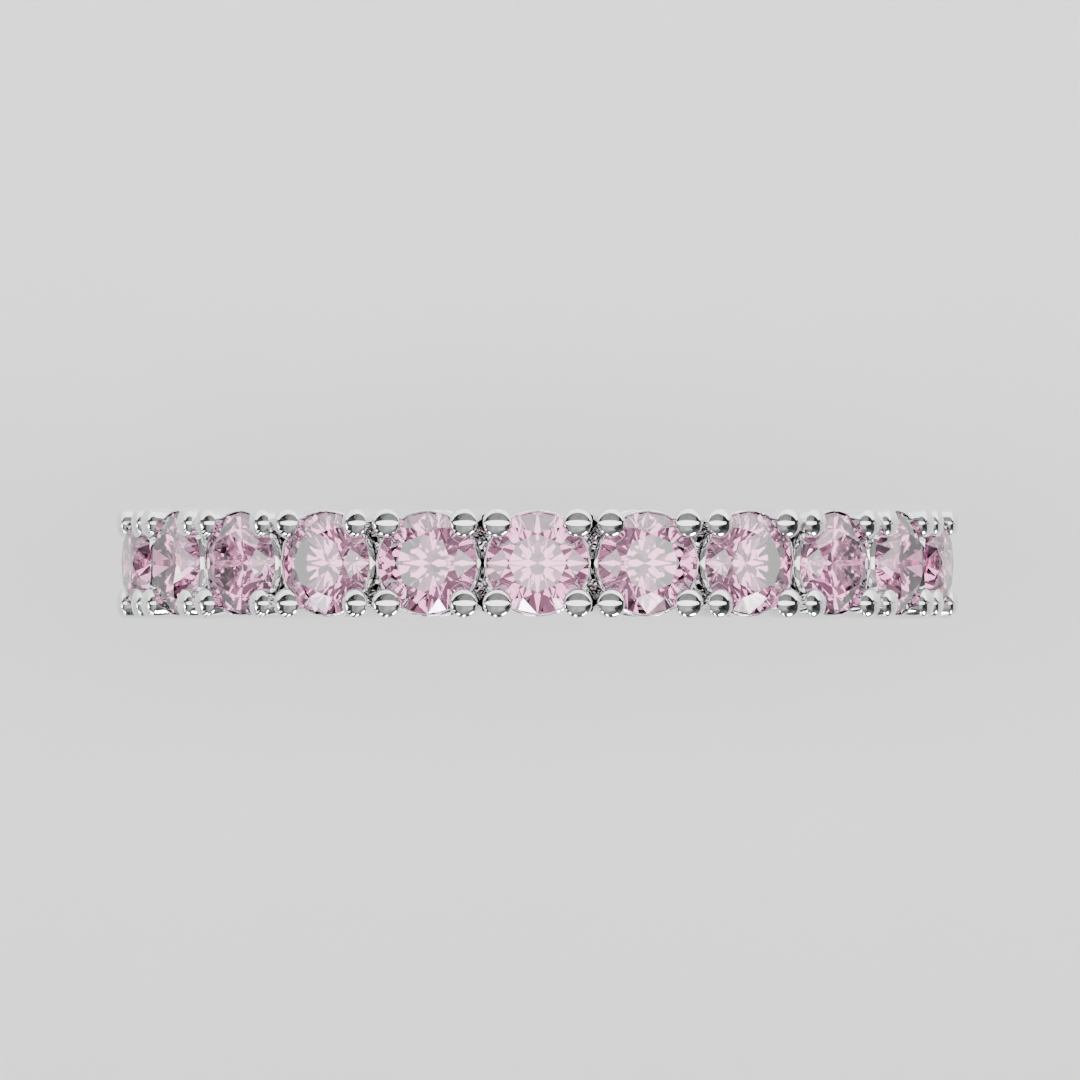 Media Churumbela Turmalina Rosa CLAW - Birthstone Octubre -2.5mm