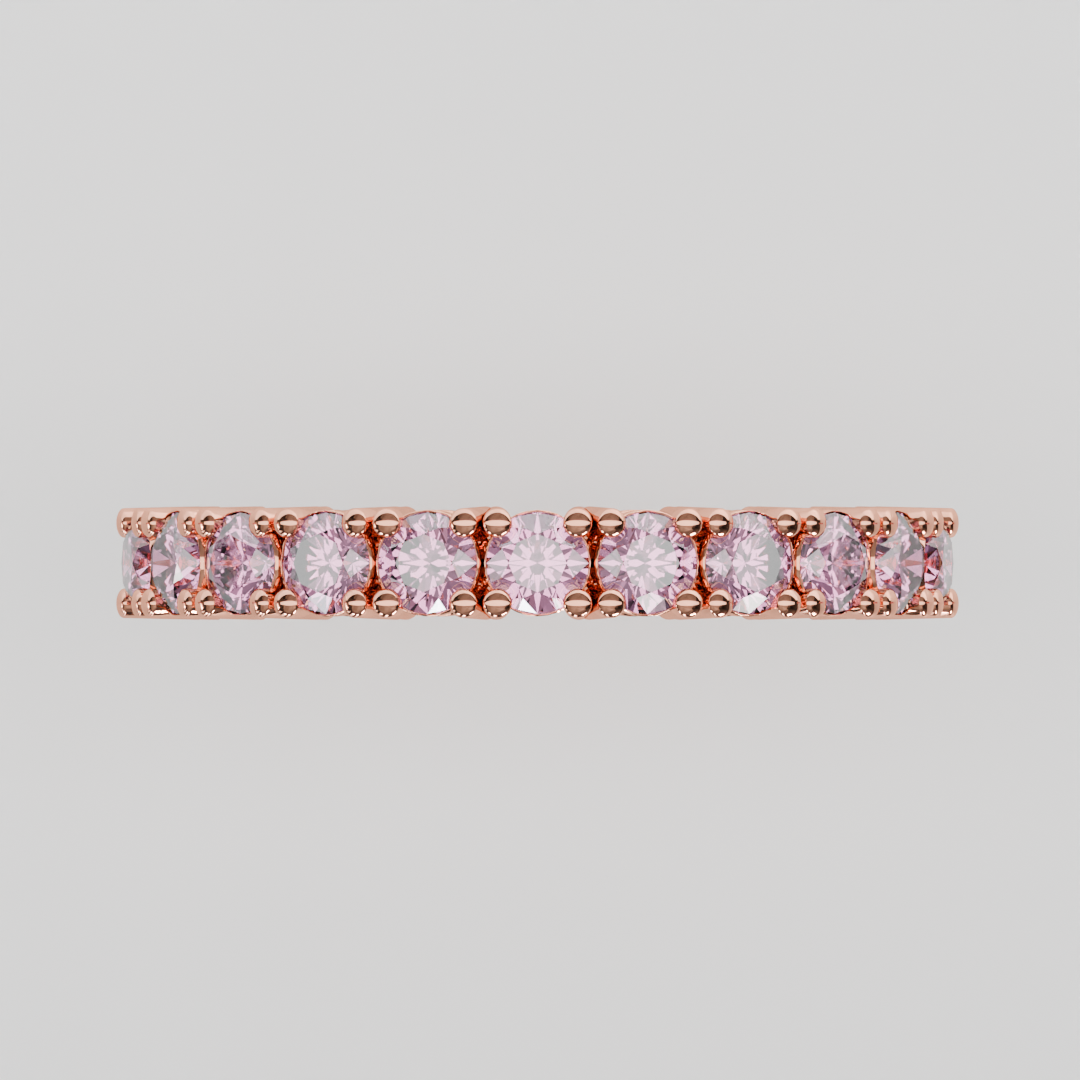 Media Churumbela Turmalina Rosa CLAW - Birthstone Octubre -2.5mm