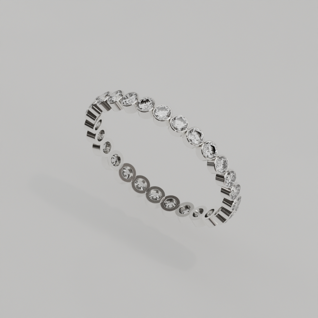 Churumbela Completa BEZEL de 2.0mm Diamante Natural - Abril - Churumbela de Oro (10k, 14k, 18k) y Moissanitas