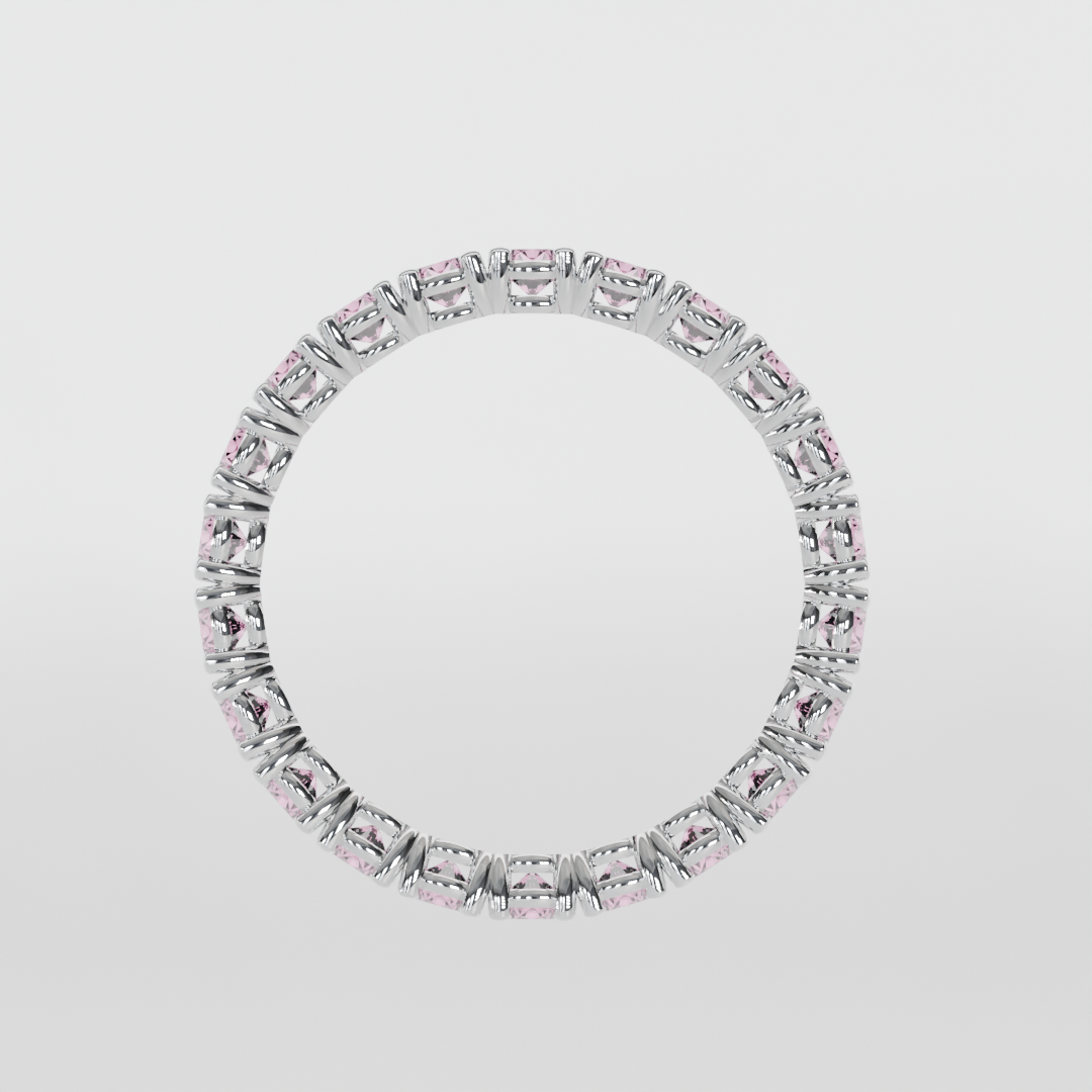 Churumbela Completa Turmalina Rosa CLAW - Birthstone Octubre -2.5mm