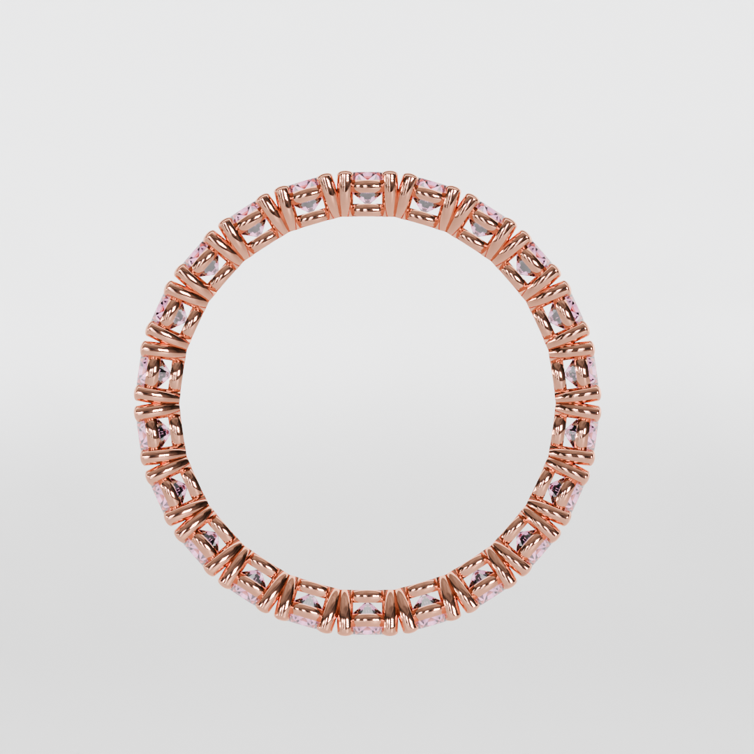 Churumbela Completa Turmalina Rosa CLAW - Birthstone Octubre -2.5mm