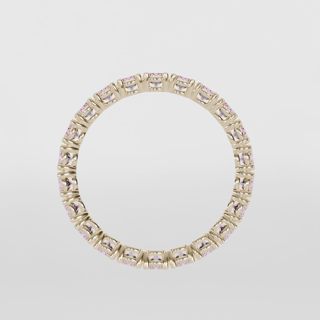 Churumbela Completa Turmalina Rosa CLAW - Birthstone Octubre -2.5mm