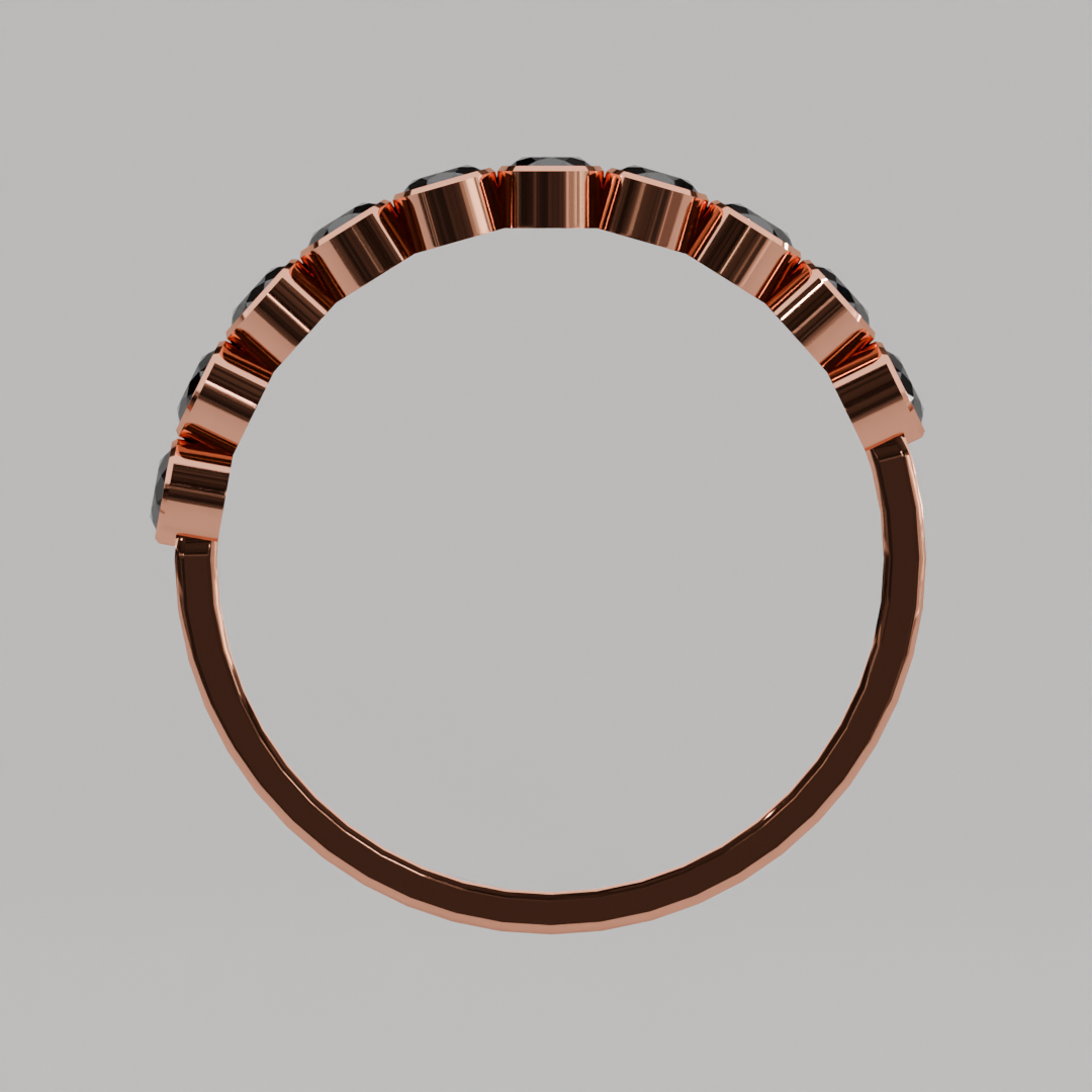 Media Churumbela Zafiro BEZEL - Birthstone Septiembre -2.5mm - Churumbela de Oro (10k, 14k, 18k) y Moissanitas