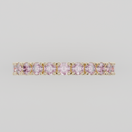 Churumbela Completa Turmalina Rosa CLAW - Birthstone Octubre -2.5mm