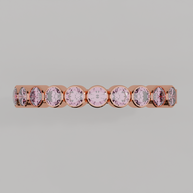 Media Churumbela Turmalina Rosa BEZEL - Birthstone Octubre -2.5mm