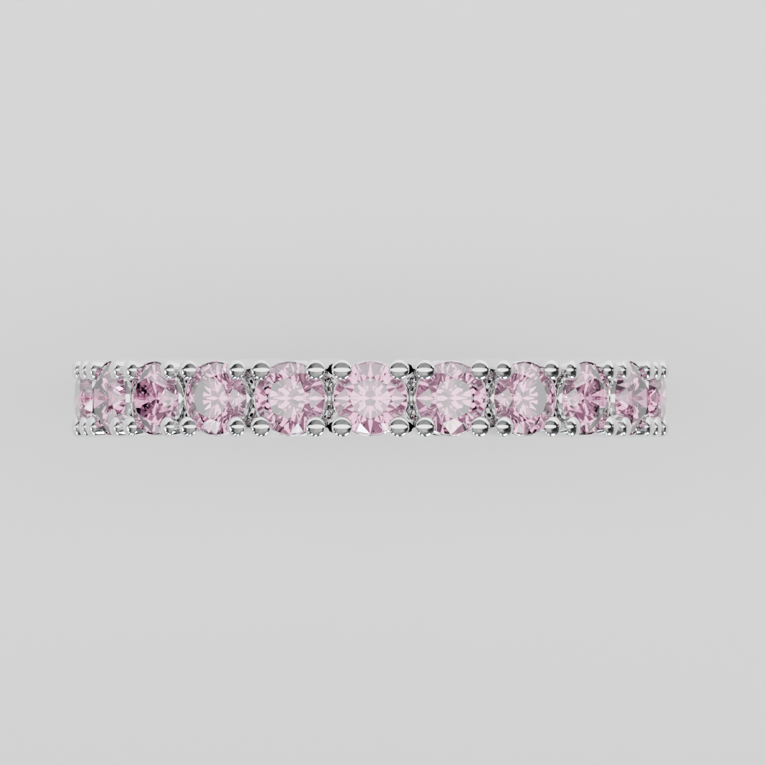 Churumbela Completa Turmalina Rosa CLAW - Birthstone Octubre -2.5mm
