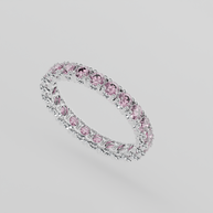 Churumbela Completa Turmalina Rosa CLAW - Birthstone Octubre -2.5mm
