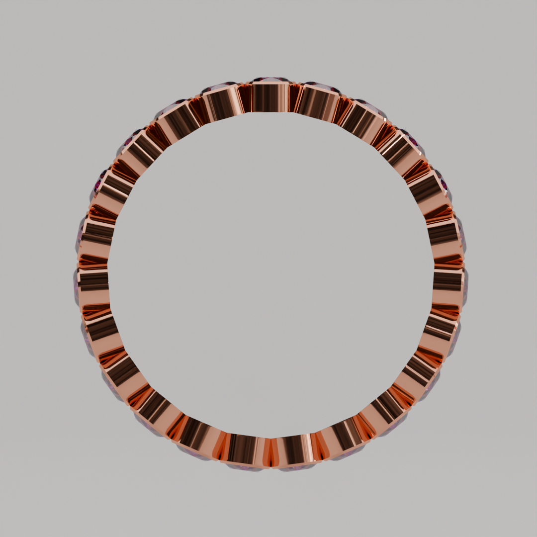 Churumbela Completa Amatista BEZEL - Birthstone Febrero -2.5mm — joyería hecha a mano por Zafira MX (foto 7)