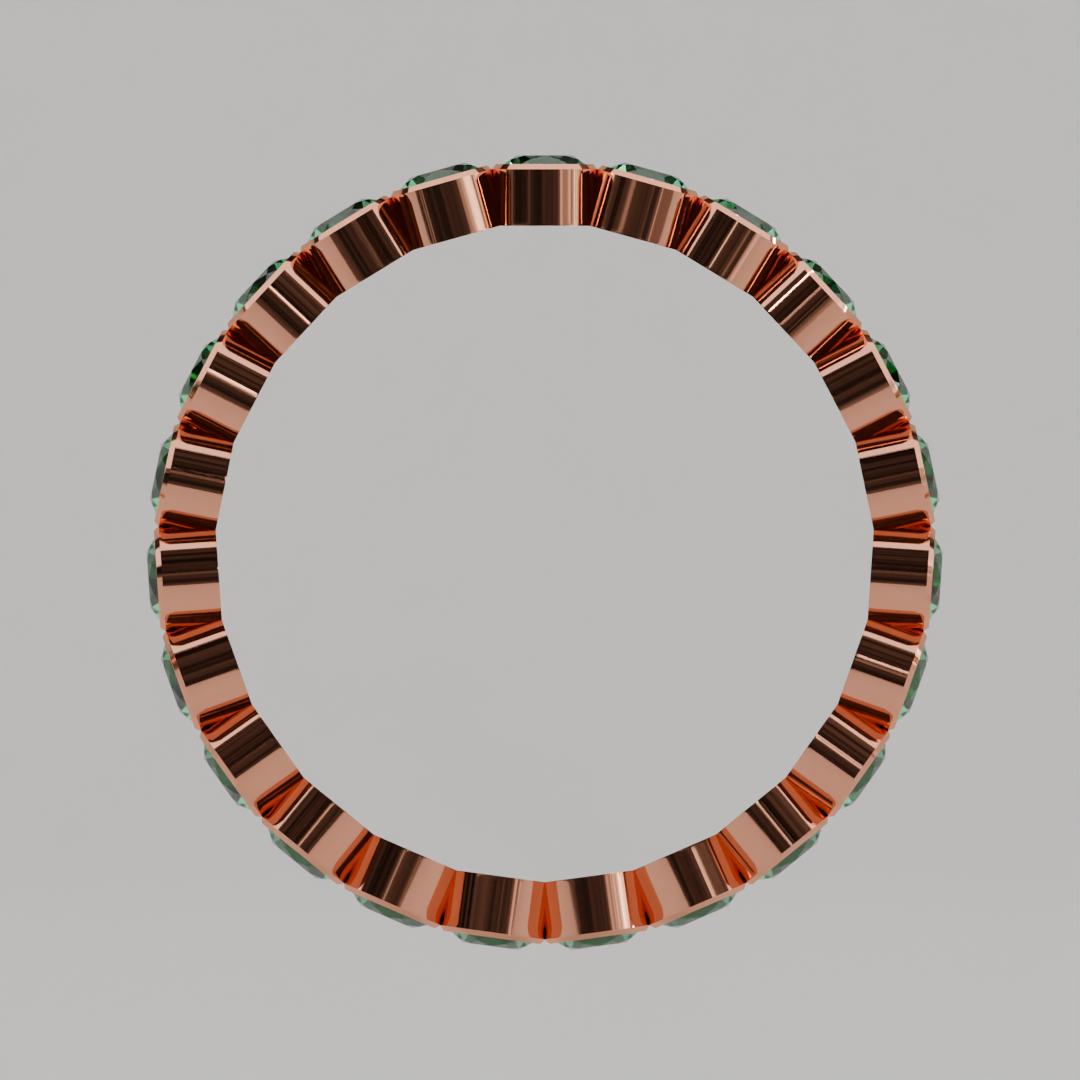 Churumbela Completa Esmeralda BEZEL- Birthstone Mayo -2.5mm - Churumbela de Oro (10k, 14k, 18k) y Moissanitas — joyería hecha a mano por Zafira MX (foto 7)