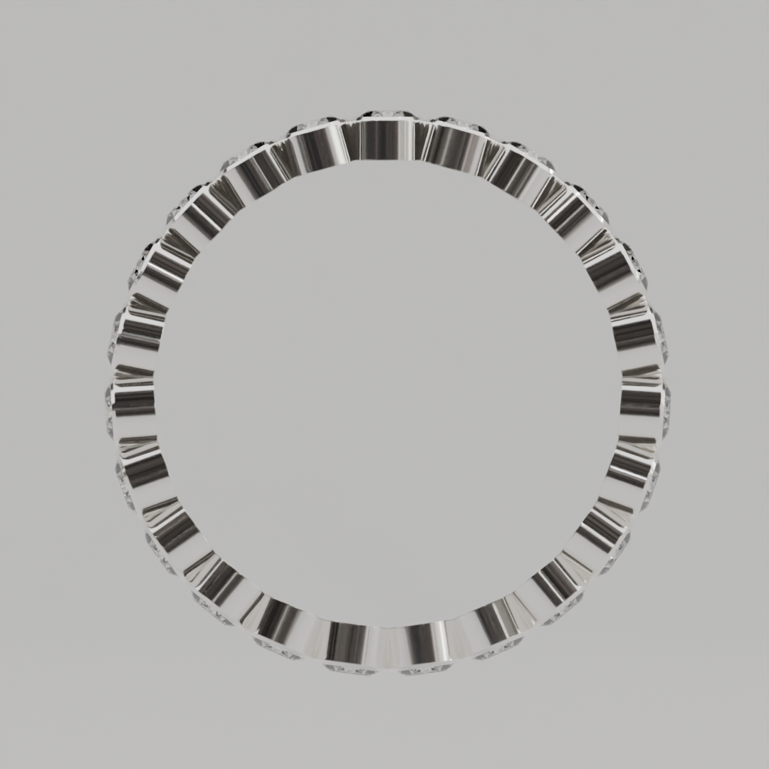 Churumbela Completa BEZEL de 2.5mm Moissanita - Abril - Churumbela de Oro (10k, 14k, 18k) y Moissanitas