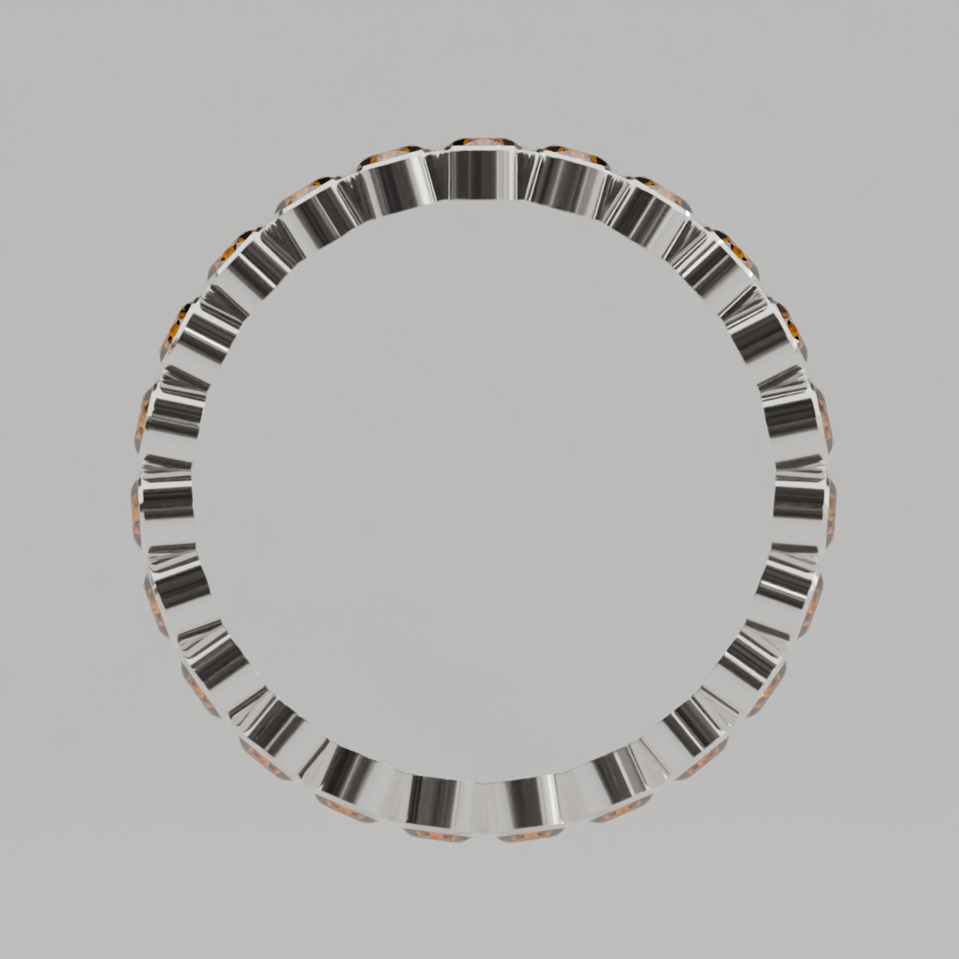 Churumbela Completa Citrino BEZEL- Birthstone Noviembre -2.5mm - Churumbela de Oro (10k, 14k, 18k) y Moissanitas