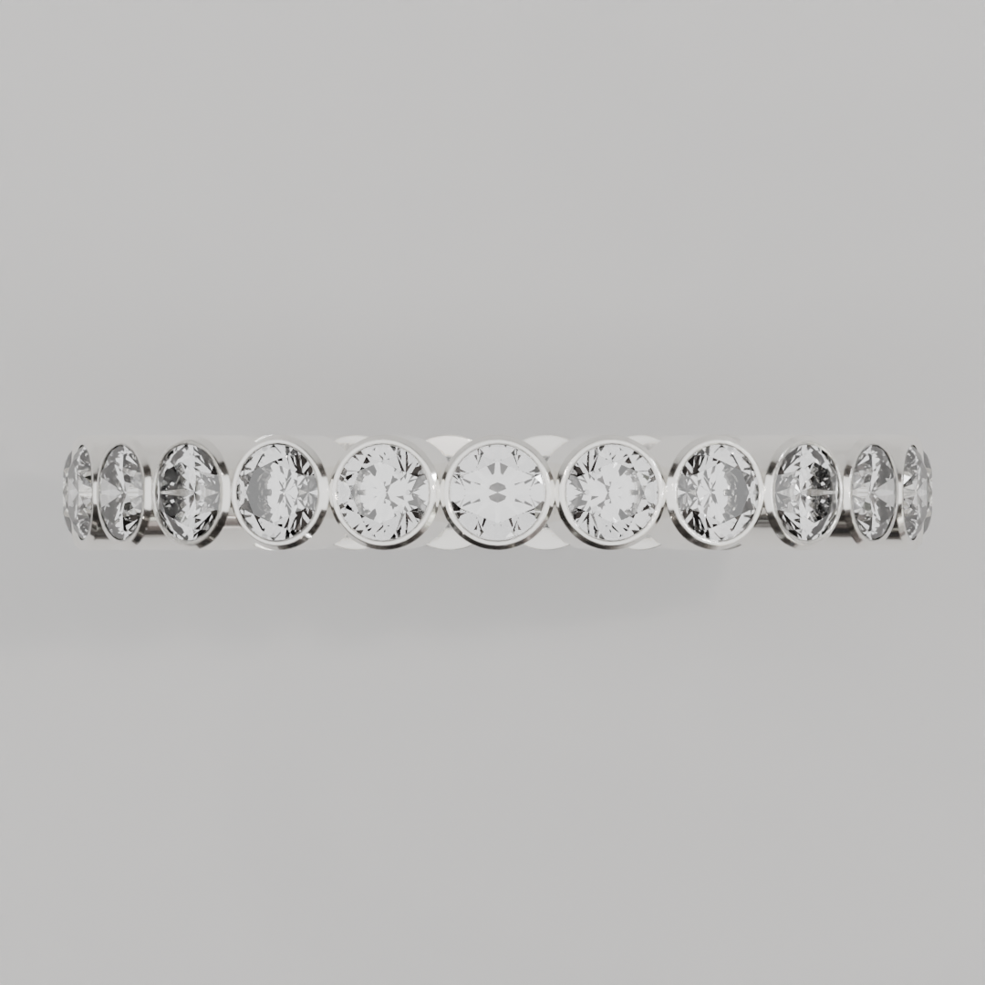 Churumbela Completa BEZEL de 2.5mm Diamante Natural - Abril - Churumbela de Oro (10k, 14k, 18k) y Moissanitas