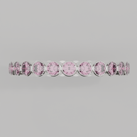 Churumbela Completa Turmalina Rosa BEZEL- Birthstone Octubre -2.5mm