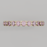 Churumbela Completa Turmalina Rosa BEZEL- Birthstone Octubre -2.5mm