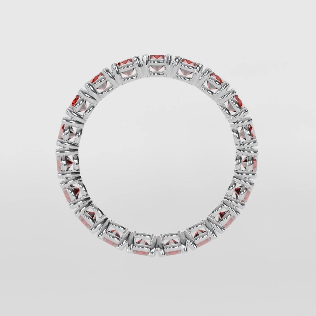 Anillo Churumbela Completa Granate Birthstone Enero Claw (3.0mm) - Joyería Fina en Oro Sólido (10k, 14k, 18k) o Plata 0.925 — joyería hecha a mano por Zafira MX (foto 9)