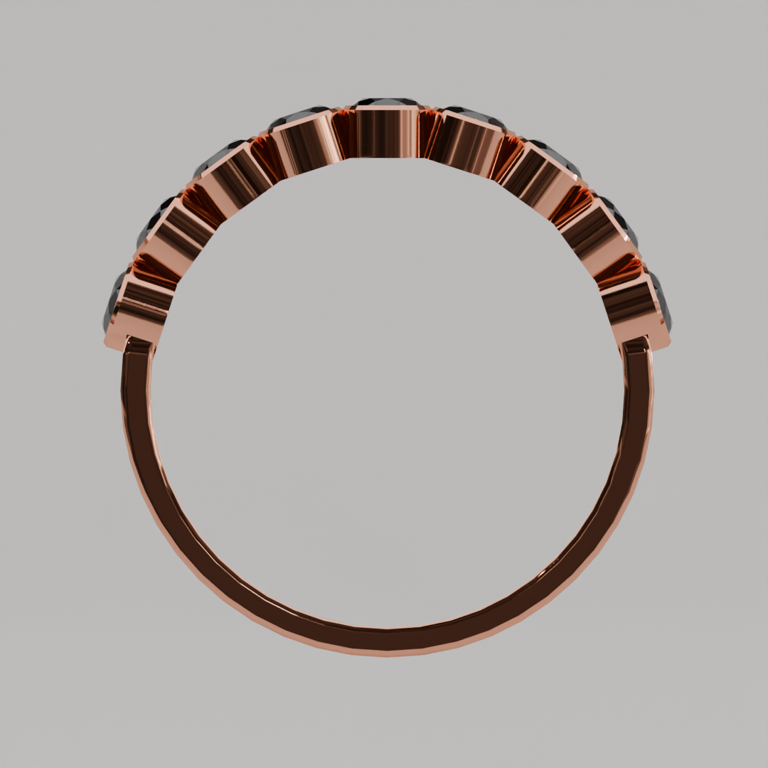 Media Churumbela Zafiro BEZEL - Birthstone Septiembre -3.0mm - Churumbela de Oro (10k, 14k, 18k) y Moissanitas