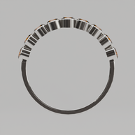 Media Churumbela Citrino BEZEL - Birthstone Noviembre -3.0.mm - Churumbela de Oro (10k, 14k, 18k) y Moissanitas