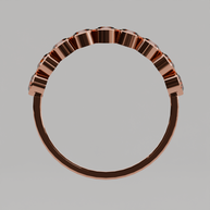 Media Churumbela Citrino BEZEL - Birthstone Noviembre -3.0.mm - Churumbela de Oro (10k, 14k, 18k) y Moissanitas