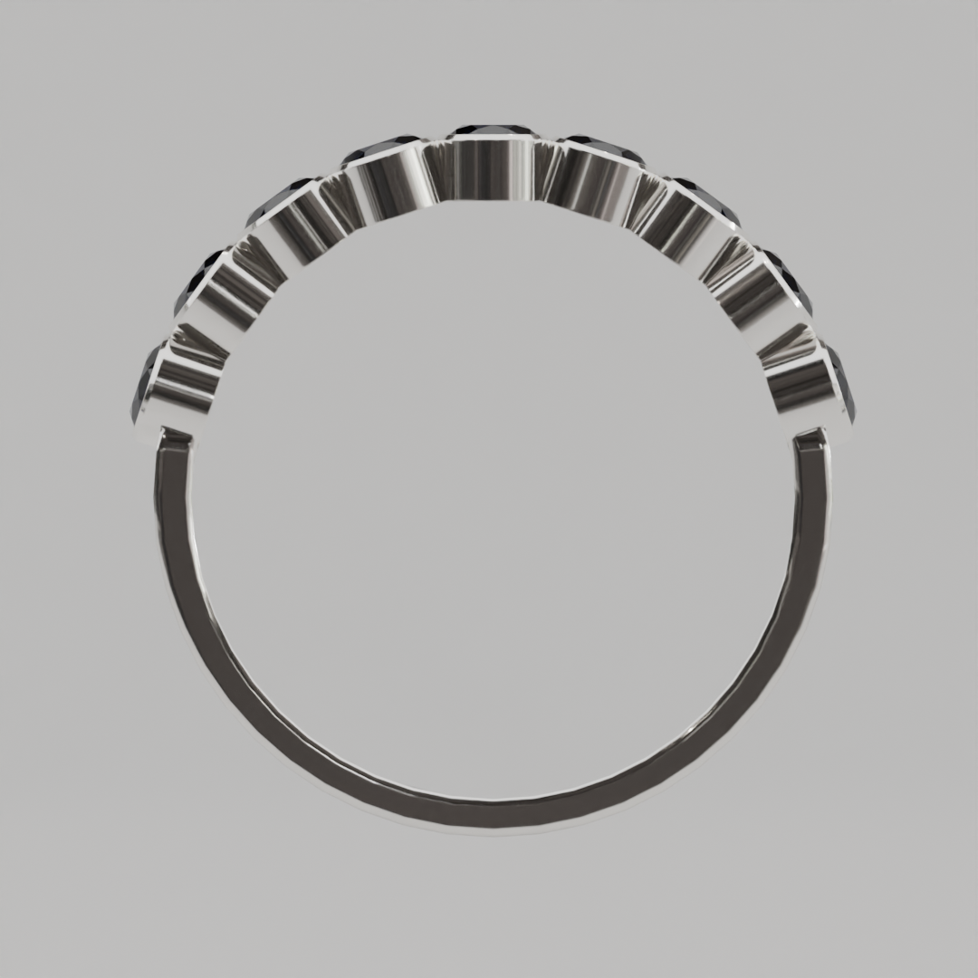 Media Churumbela Zafiro BEZEL - Birthstone Septiembre -3.0mm - Churumbela de Oro (10k, 14k, 18k) y Moissanitas