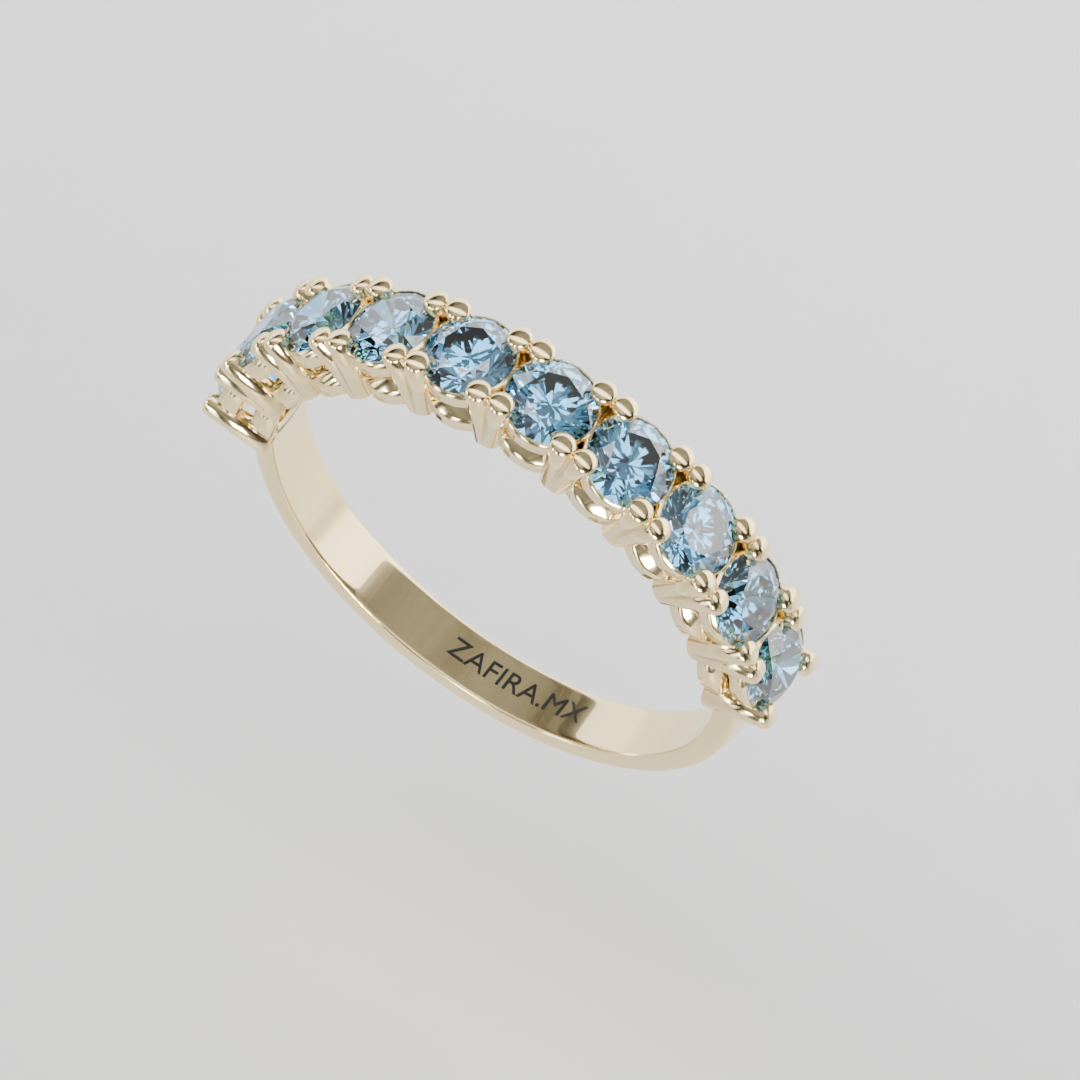 Media Churumbela Topacio Azul CLAW - Birthstone Diciembre -3.0.mm