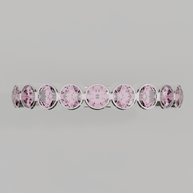 Media Churumbela Turmalina Rosa BEZEL- Birthstone Octubre - 3.0mm