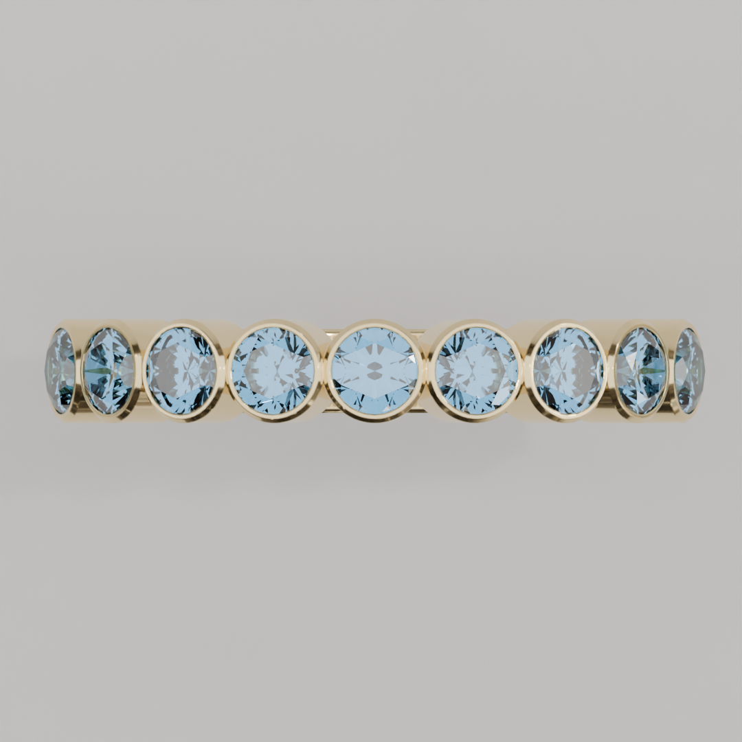 Media Churumbela Topacio Azul BEZEL - Birthstone Diciembre -3.0.mm