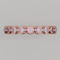 Media Churumbela Turmalina Rosa BEZEL- Birthstone Octubre - 3.0mm