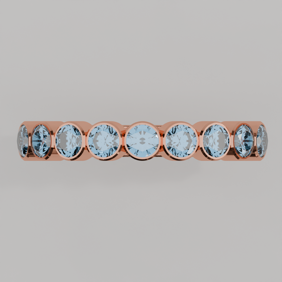 Media Churumbela Topacio Azul BEZEL - Birthstone Diciembre -3.0.mm