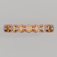 Media Churumbela Citrino BEZEL - Birthstone Noviembre -3.0.mm - Churumbela de Oro (10k, 14k, 18k) y Moissanitas