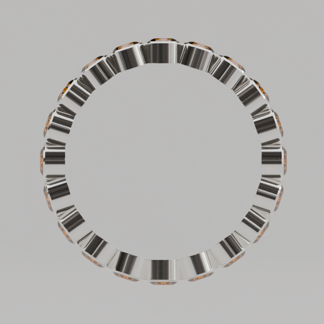 Churumbela Completa Citrino BEZEL- Birthstone Noviembre -3.0.mm - Churumbela de Oro (10k, 14k, 18k) y Moissanitas