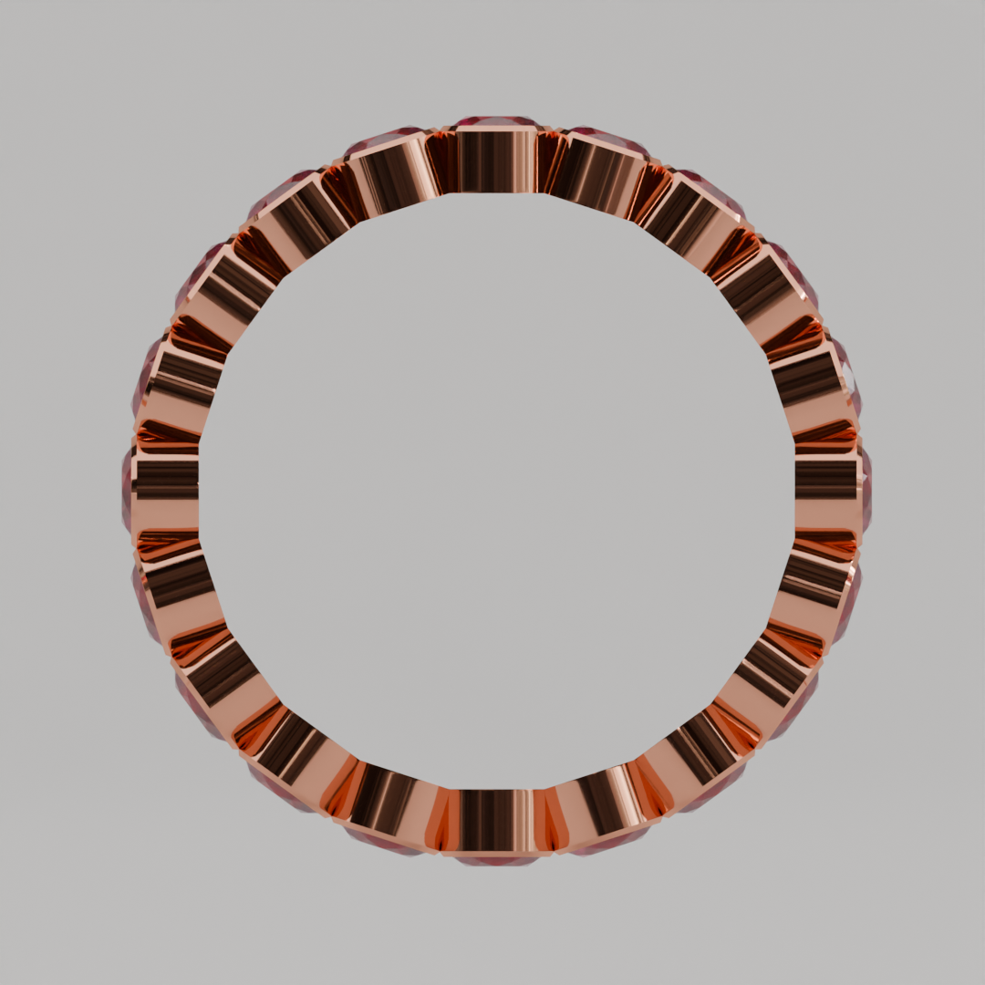 Churumbela Completa Rubi BEZEL- Birthstone Julio -3.0mm - Churumbela de Oro (10k, 14k, 18k) y Moissanitas — joyería hecha a mano por Zafira MX (foto 7)
