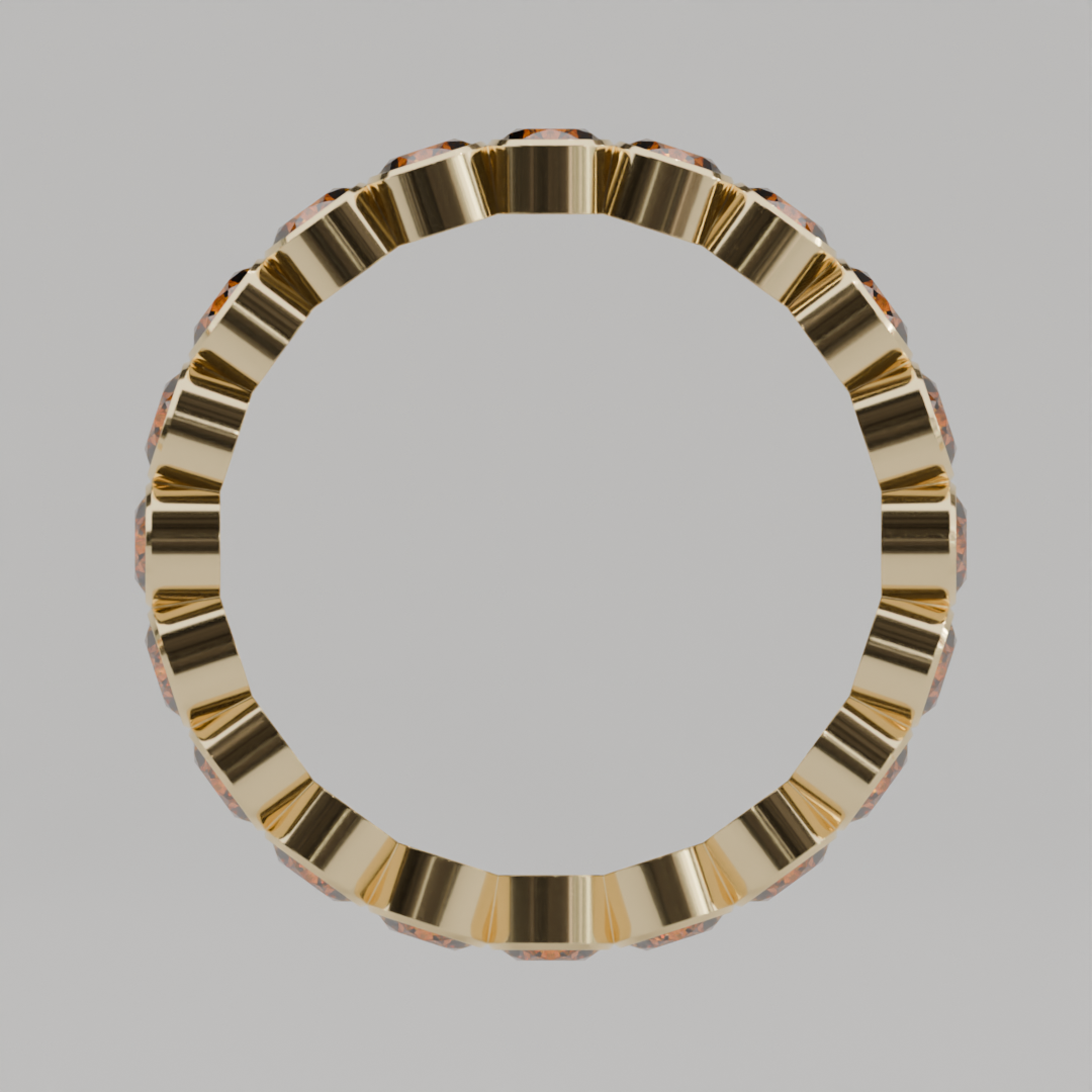 Churumbela Completa Citrino BEZEL- Birthstone Noviembre -3.0.mm - Churumbela de Oro (10k, 14k, 18k) y Moissanitas