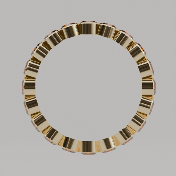 Churumbela Completa Citrino BEZEL- Birthstone Noviembre -3.0.mm - Churumbela de Oro (10k, 14k, 18k) y Moissanitas