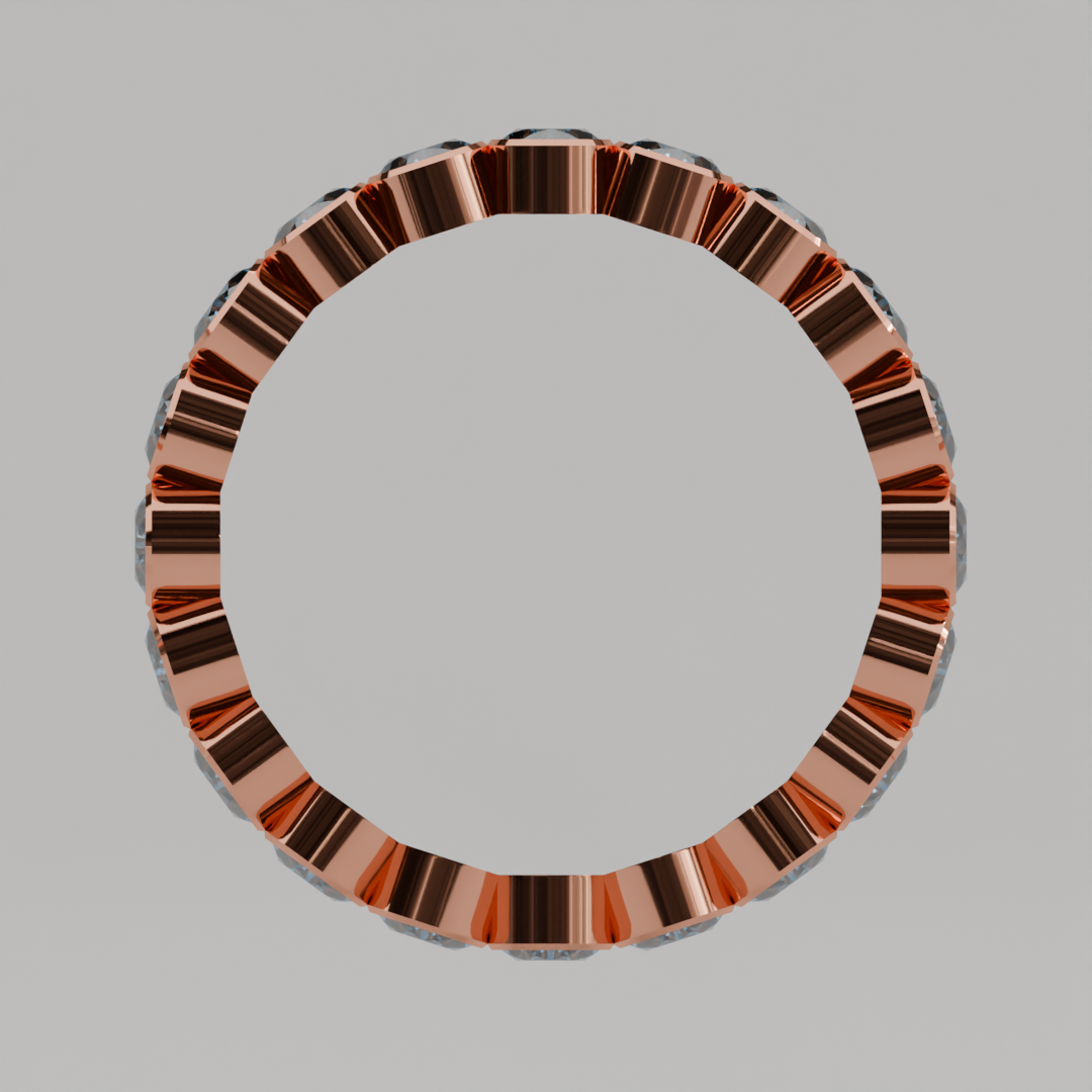 Churumbela Completa Topacio Azul BEZEL- Birthstone Diciembre -3.0.mm - Churumbela de Oro (10k, 14k, 18k) y Moissanitas