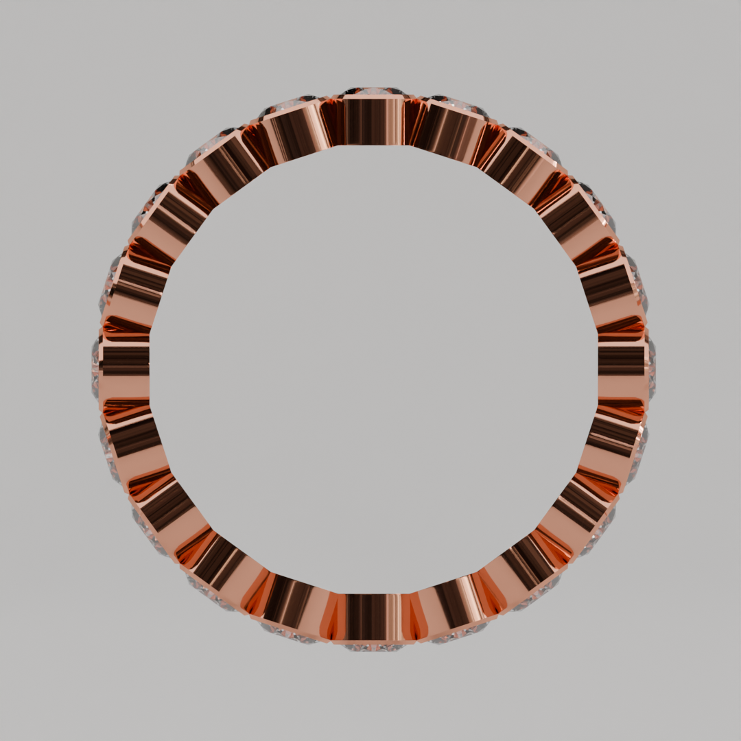 Churumbela Completa BEZEL de 3.0mm Moissanita - Abril - Churumbela de Oro (10k, 14k, 18k) y Moissanitas