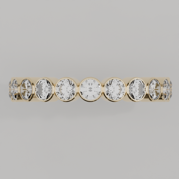 Churumbela Completa BEZEL de 3.0mm Diamante Natural - Abril - Churumbela de Oro (10k, 14k, 18k)