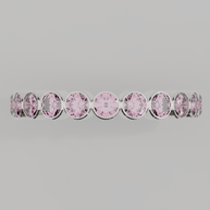 Churumbela Completa Turmalina Rosa BEZEL- Birthstone Octubre - 3.0mm