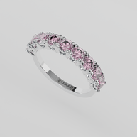 Media Churumbela Turmalina Rosa CLAW - Birthstone Octubre - 3.5mm