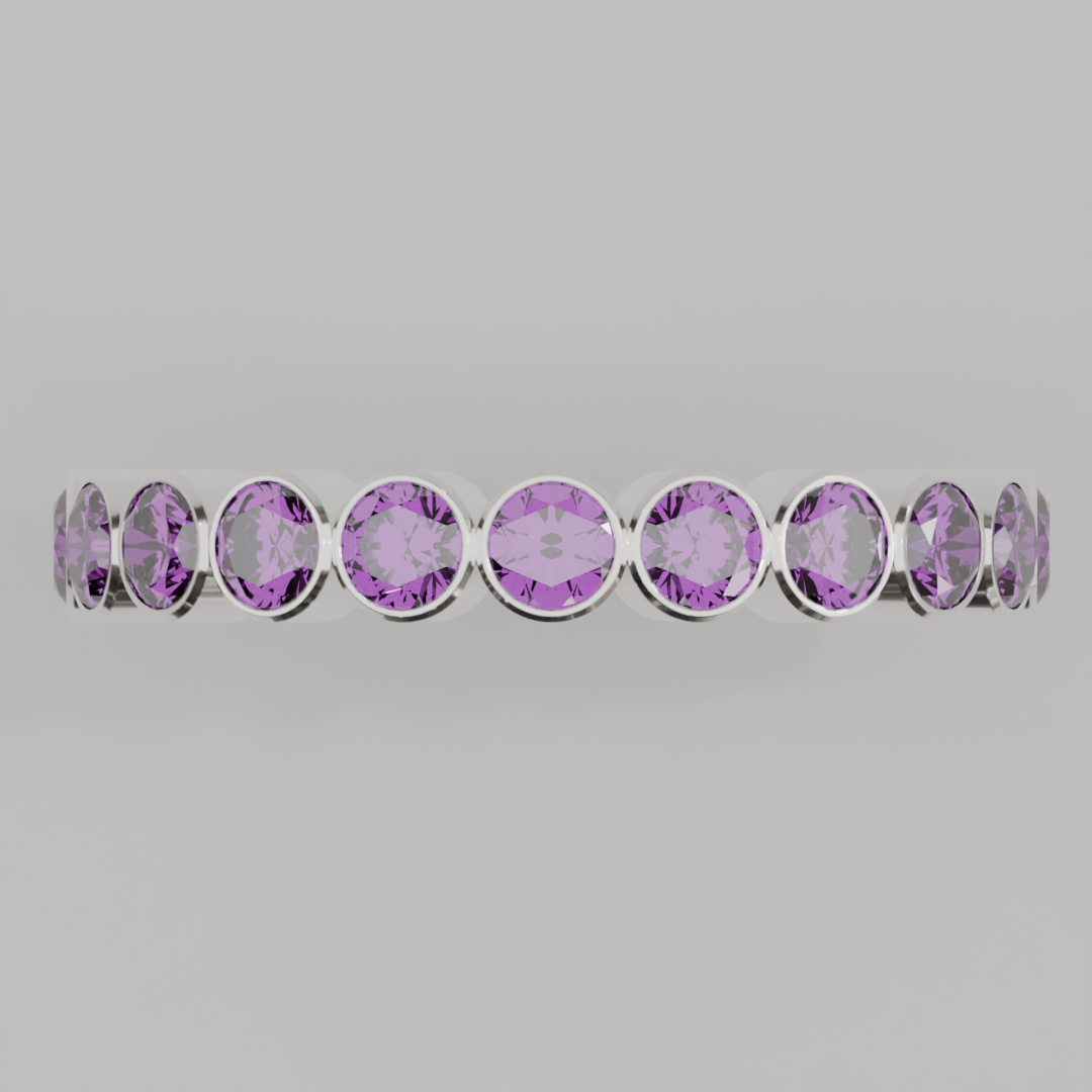 Churumbela Completa Amatista BEZEL - Birthstone Febrero -3.0.mm