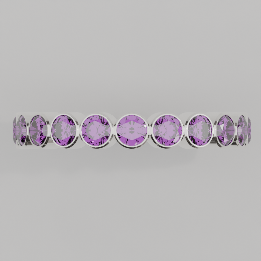Churumbela Completa Amatista BEZEL - Birthstone Febrero -3.0.mm — joyería hecha a mano por Zafira MX (foto 5)