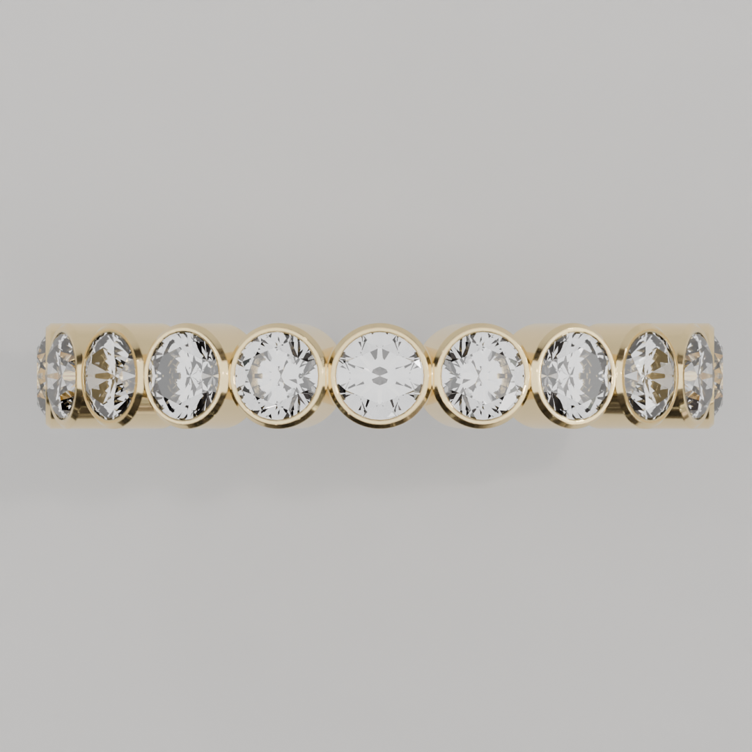 Churumbela Completa BEZEL de 3.0mm Diamante Natural - AbriI - Churumbela de Oro (10k, 14k, 18k)